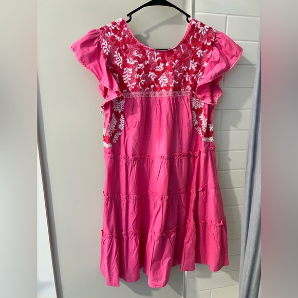 J. Marie Embroidered Dress, Size XS, Hot Pink, NWOT - Picture 2 of 4